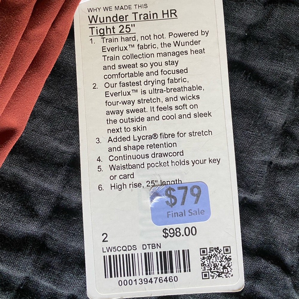 Rust Wunder Train HR Tight 25” - Picture 5 of 5